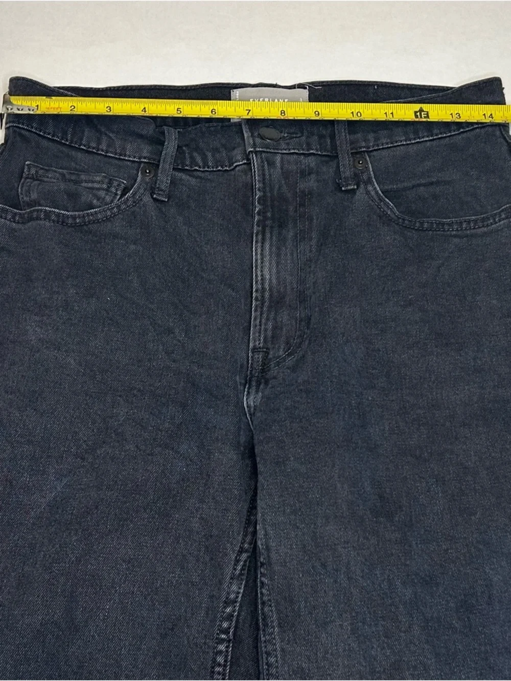 Everlane Charcoal Gray High-Rise Straight Jeans Size 28 - Picture 7 of 10